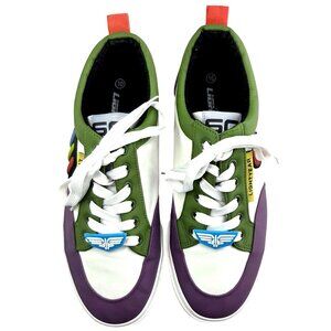 Disney Buzz Lightyear Toy Story Purple Green Low Top Lace Up Sneakers Size 10
